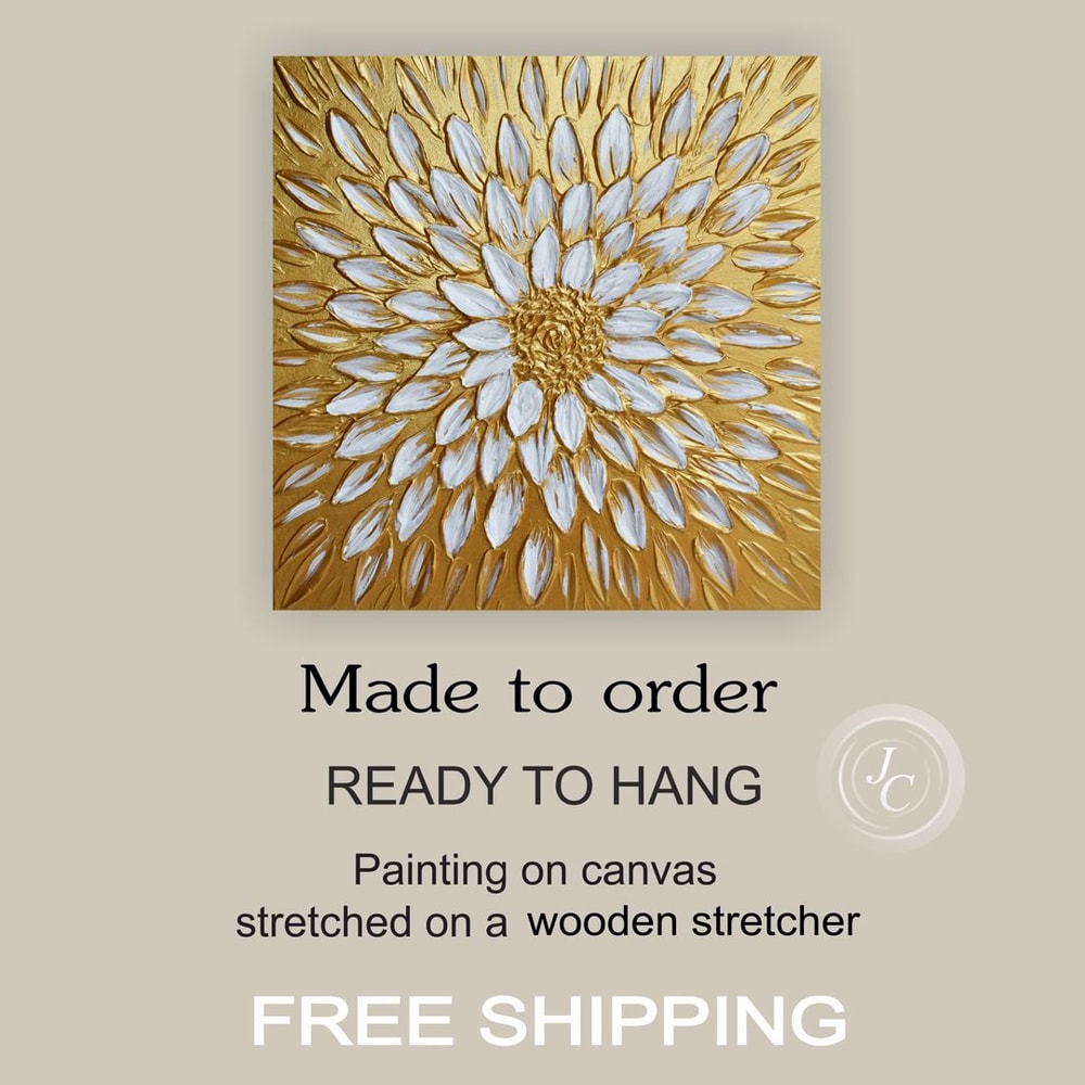 ready-to-hang-floral-art-daisy-painting-original-artwork