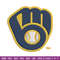 Milwaukee Brewers logo Embroidery, MLB Embroidery, Sport embroidery, Logo Embroidery, MLB Embroidery design.jpg