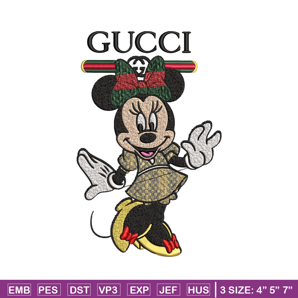 Minnie cute Embroidery Design, Gucci Embroidery, Brand Embroidery, Logo shirt, Embroidery File, Digital download.jpg