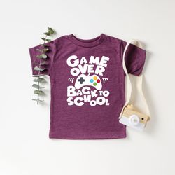 game over back to school shirt png, back to school shirt png, first day of school, kids back to school shirt png, gaming