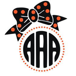 bow monogram svg, monogram bow svg, bow svg, svg files, cricut and silhouette cut files, digital download