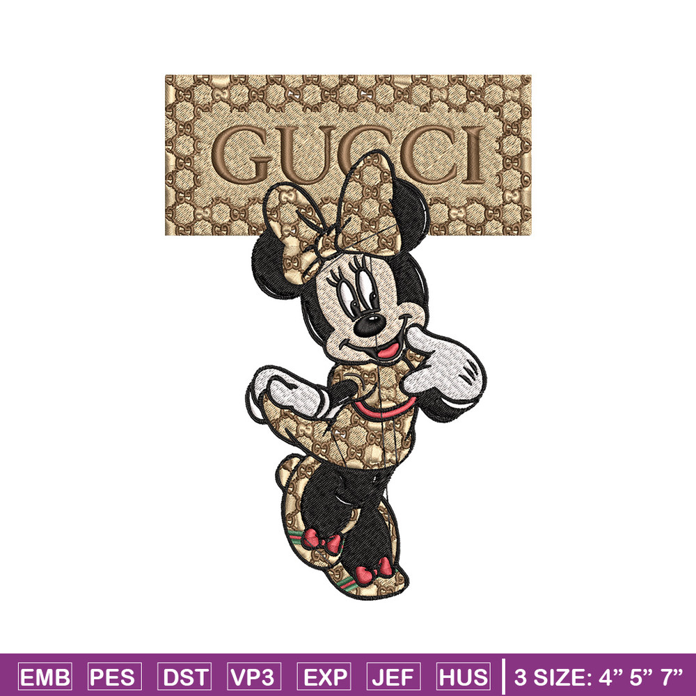 Minnie gucci Embroidery Design, Gucci Embroidery, Brand Embroidery, Logo shirt, Embroidery File, Digital download.jpg