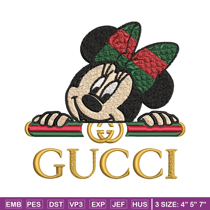 Minnie gucci head Embroidery Design, Gucci Embroidery, Brand Embroidery, Logo shirt, Embroidery File, Digital download.jpg