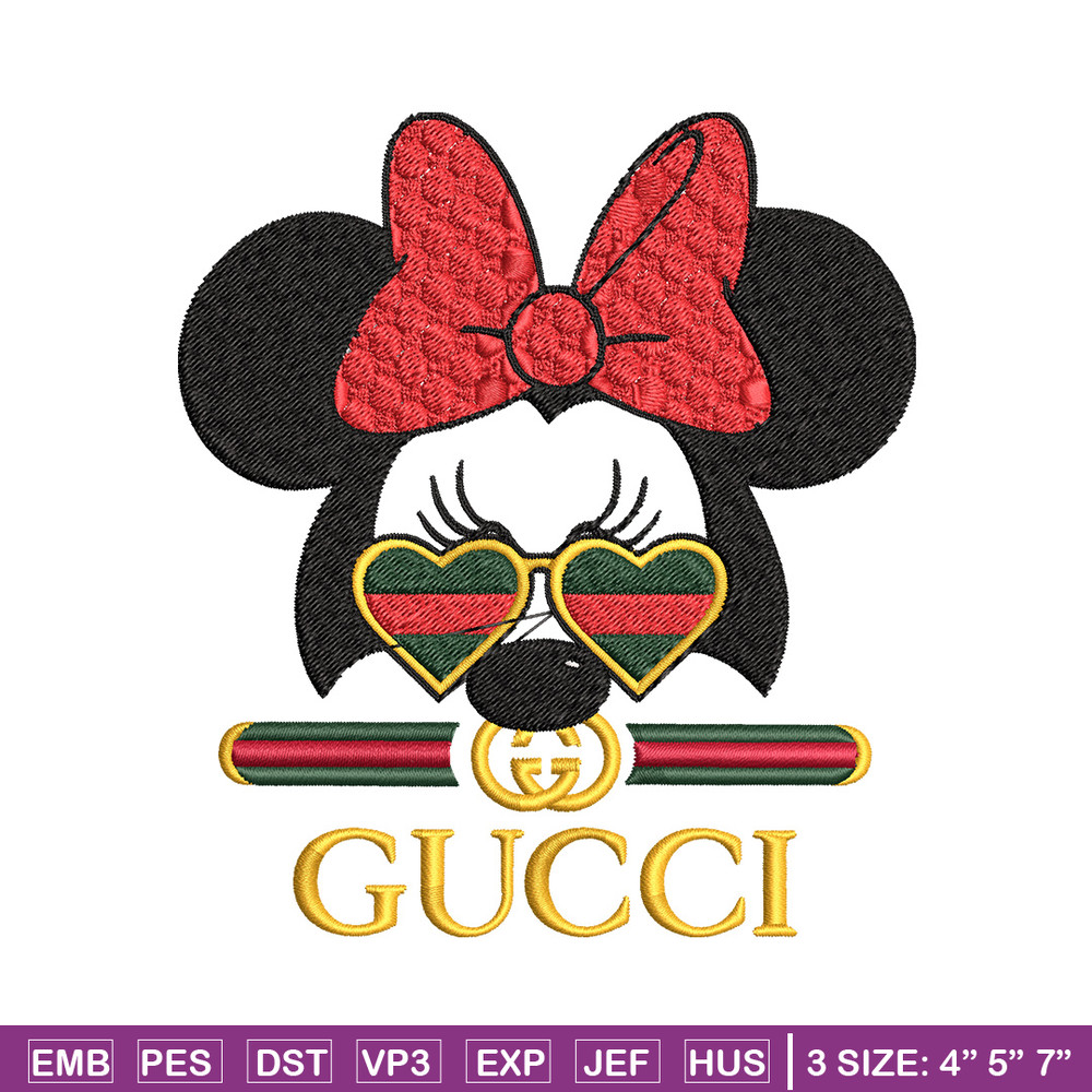 Minnie head Embroidery Design, Gucci Embroidery, Brand Embroidery, Logo shirt, Embroidery File, Digital download.jpg