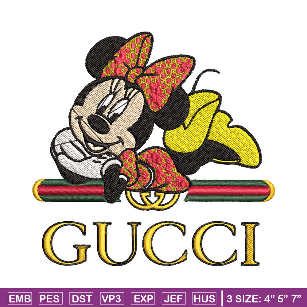 Minnie smile Embroidery Design, Gucci Embroidery, Brand Embroidery, Logo shirt, Embroidery File, Digital download.jpg