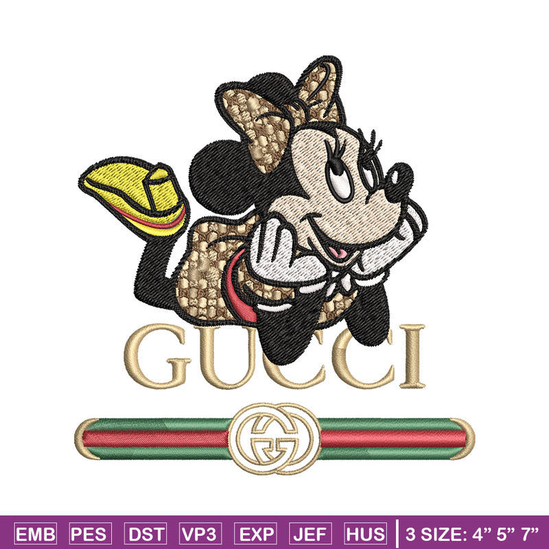 Minnie smile gucci Embroidery Design, Gucci Embroidery, Brand Embroidery, Logo shirt, Embroidery File, Digital download.jpg