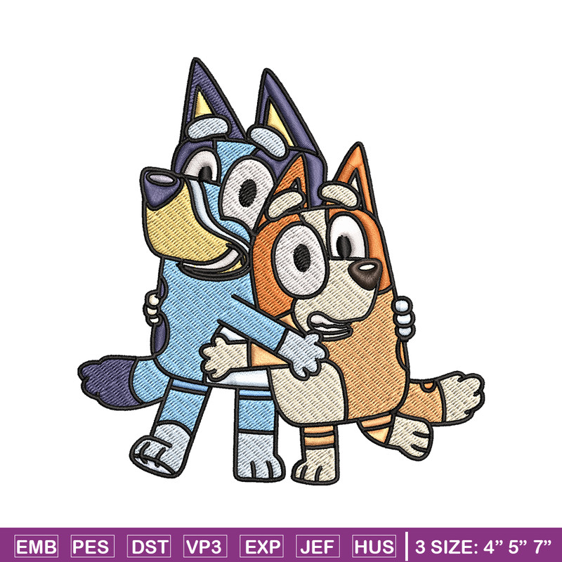 Mom and Dad Bluey Embroidery, Bluey Embroidery, Embroidery File, cartoon design, cartoon shirt, Digital download..jpg