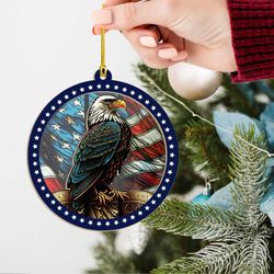 patriotic christmas decorations: american eagle xmas tree ornaments