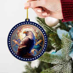 patriotic eagle christmas ornament: festive xmas tree decorations