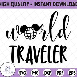 world traveler, disney svg, disney mickey and minnie svg,quotes files, svg file, disney png file, cricut, silhouette.