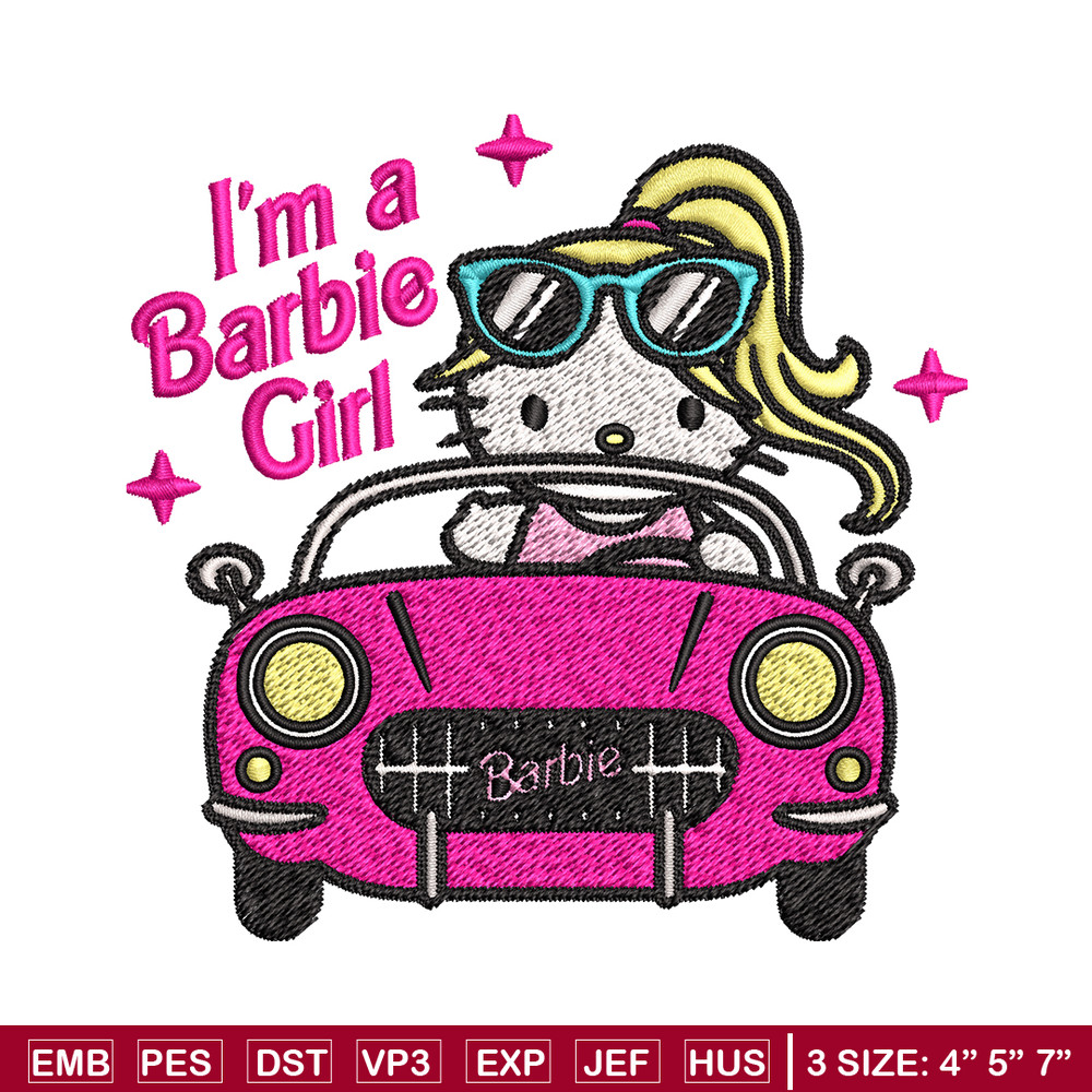 I'm a barbie girl Embroidery design, Barbie logo Embroidery, logo design, Embroidery File, logo shirt, Digital download..jpg