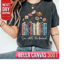 read banned books tshirt funny book flower shirt women teachers  book lover shirt for librarian bookish bookworm book ne