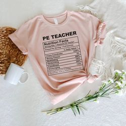 pe teacher tshirt png, pe teacher gifts, nutrition facts tee, physical education shirt png, school coach shirt pngs, gym