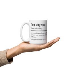 first sergeant gift, first sergeant mug, gift for first sergeant