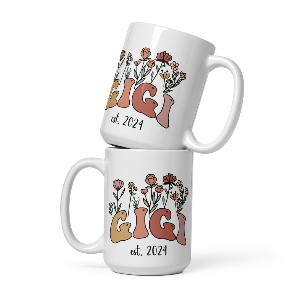 Gigi Mug, Promoted To Gigi 2024, Gigi Est 2024, Gigi Gift, Announcement Mug, New Grandma Gift, New Baby Announcement, Gifts For Gigi - 4.jpg