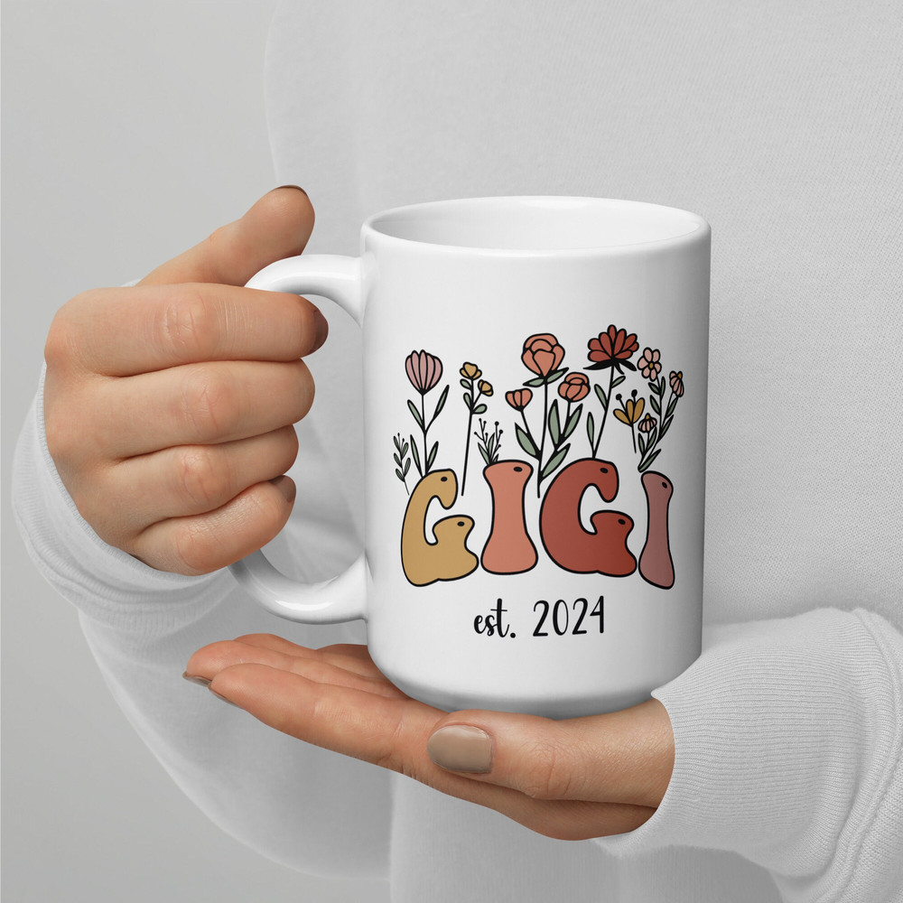 Gigi Mug, Promoted To Gigi 2024, Gigi Est 2024, Gigi Gift, Announcement Mug, New Grandma Gift, New Baby Announcement, Gifts For Gigi - 5.jpg