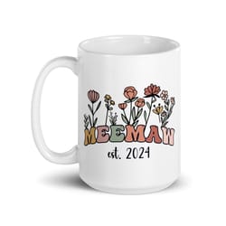 meemaw mug, promoted to meemaw 2024, meemaw est 2024