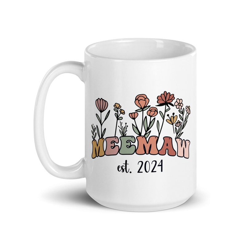 Meemaw Mug, Promoted To Meemaw 2024, Meemaw Est 2024, Meemaw Gift, Announcement Mug, New Grandma Gift, New Baby Announcement - 1.jpg