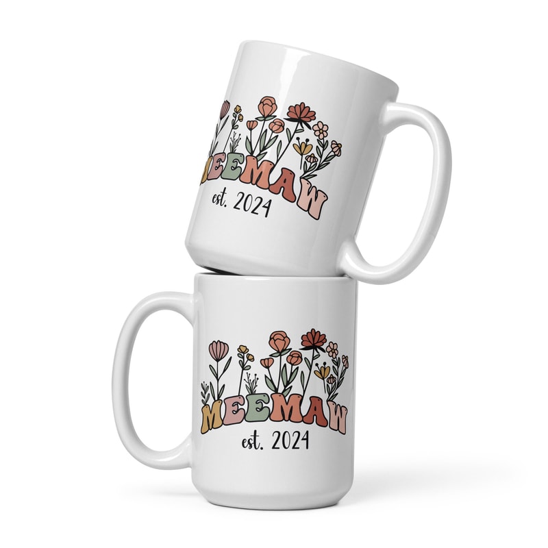 Meemaw Mug, Promoted To Meemaw 2024, Meemaw Est 2024, Meemaw Gift, Announcement Mug, New Grandma Gift, New Baby Announcement - 4.jpg