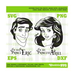 My Prince and Princess Ariel Cutting File Printable, SVG file for Cricut