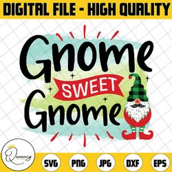 gnome sweet gnome christmas png graphics, waterslide images, gnome image, winter holidays png, christmas png sublimation