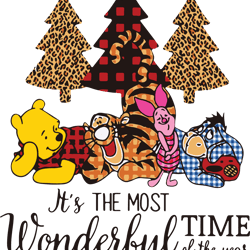 it's the most wonderful time of the year pooh svg, winnie pooh svg, pooh svg, dxf, eps, jpg, digital download