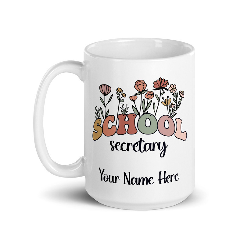 School Secretary Gift, School Secretary Mug, Gift For School Secretary, Custom School Secretary Gift, Personalized School Secretary Cup - 2.jpg