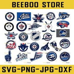 27 files winnipeg jets bundle svg, dxf,png,eps, nhl svg, nhl svg, hockey cricut, hockey svg, cut file, clipart   cricut