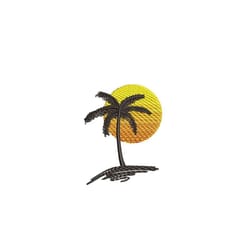 palm embroidery design, beach machine embroidery design, tree embroidery, 3 sizes, instant download