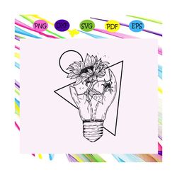 sunflower light bulb , light bulb clipart, sunflower svg, sunflower lover gift, sunflower lover party, sunflower lover b