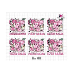 back to school png bundle, first grade printable, first grade png, first day of school, school png, retro png, 2nd grade design, school png