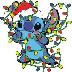 stitch disney xmas light christmas, stitch christmas logo svg, disney svg, cricut file, christmas svg, digital download