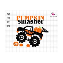 Pumpkin Smasher Svg, Trendy Halloween, Fall Season Gifts, Spooky Season Svg, Fall Tractor Svg, Pumpkin Tractor Svg, Boy Halloween Shirt