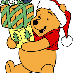 christmas winnie the pooh svg, christmas pooh svg cut file, tigger vector, christmas svg, digital download