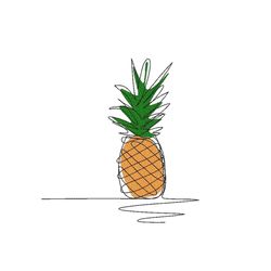 pineapple embroidery design,  4 sizes, instant download