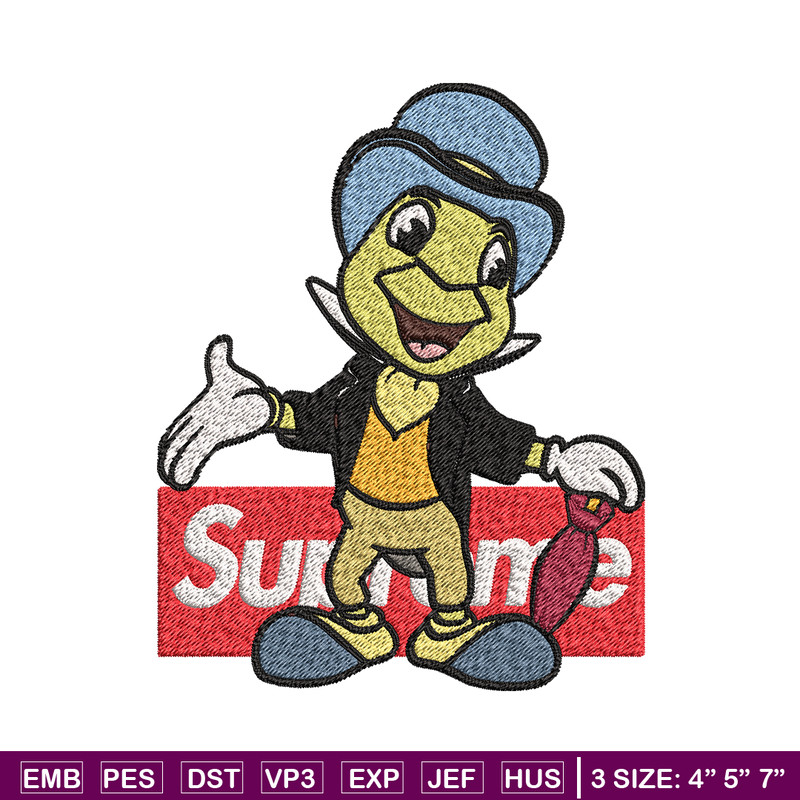 Jimimy cricket supreme Embroidery design, Jimimy cricket Embroidery, cartoon design, Embroidery File, Instant download.jpg