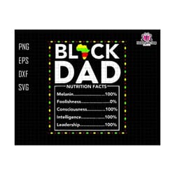 black dad svg, nutrition facts svg, juneteenth king daddy svg, black king nutritional facts svg, black owned svg, happy father's day svg