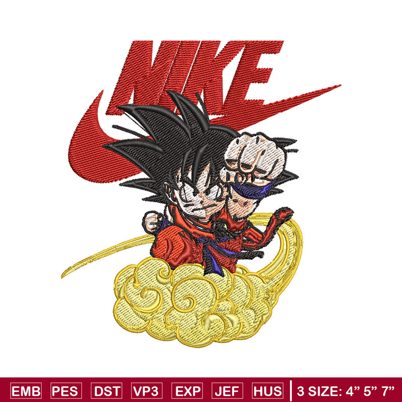 Kid Goku magic cloud Nike Embroidery design, Dragon ball Embroidery, Nike design, Embroidery file, Instant download..jpg