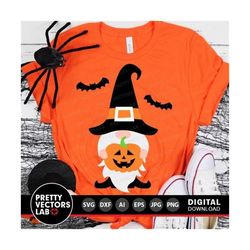 halloween gnome svg, halloween svg, fall cut files, gnome with pumpkin svg dxf eps png, autumn farmhouse svg, wizard svg