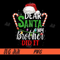 dear santa my brother did it png, candy cane christmas light png