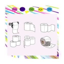 toilet paper svg, poop svg, tissue rolls svg, bathroom svg, toilet paper for silhouette, files for cricut, svg, dxf, eps