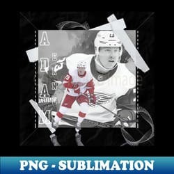 adam erne hockey paper poster red wings 3 - aesthetic sublimation digital file - bring your designs to life