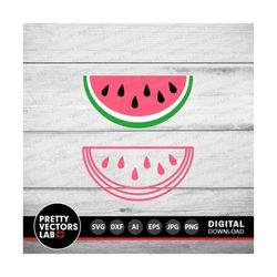 watermelon svg, summer cut files, pink watermelon slice svg dxf eps png, watermelons clipart, tropical fruit svg, beach,