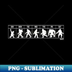 bigfoot days of the week - instant png sublimation download - unleash your creativity
