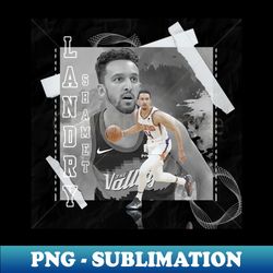 Landry Shamet Basketball Paper Poster Suns 3 - Sublimation-Ready PNG File - Perfect for Personalization