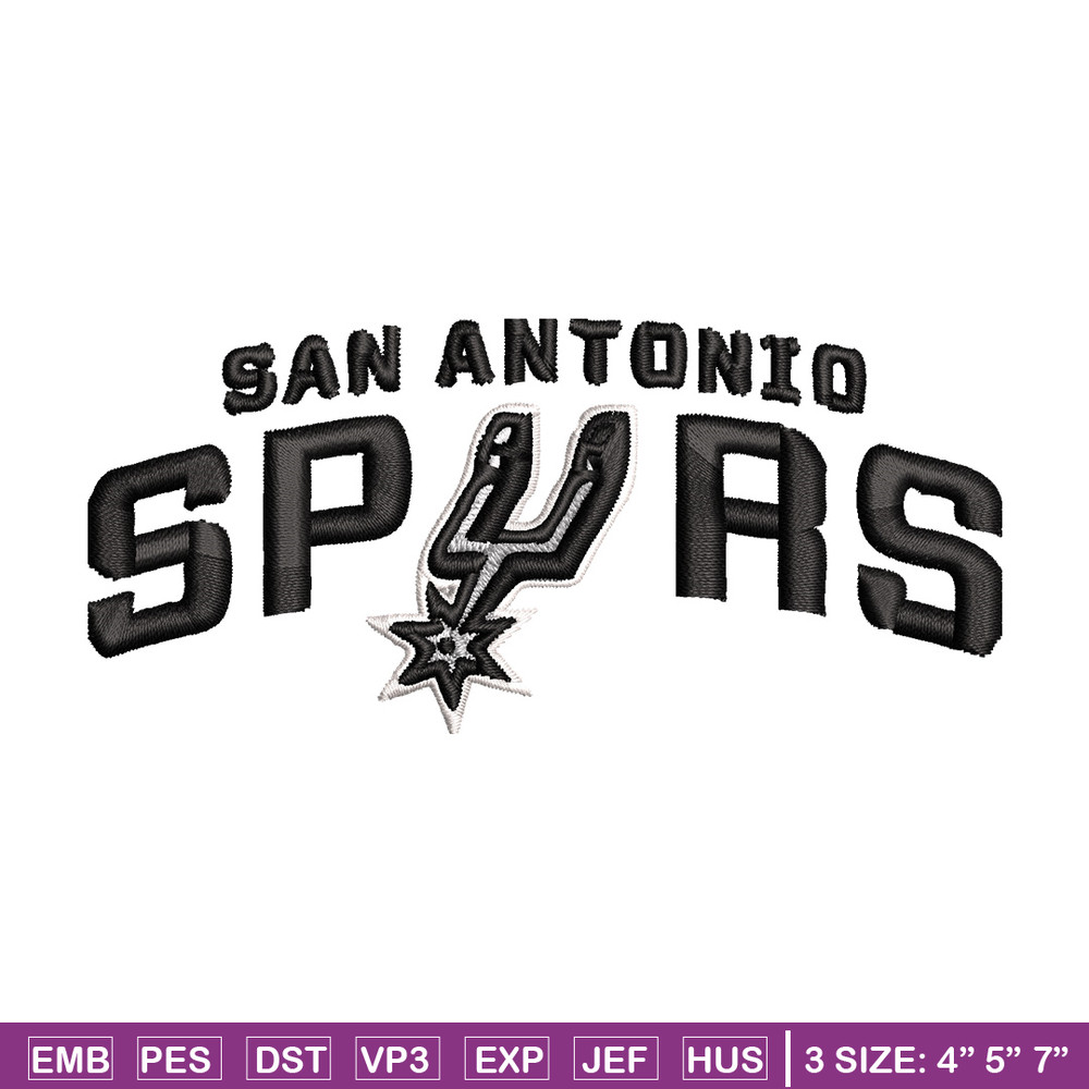 San Antonio Spurs logo Embroidery, NBA Embroidery, Sport embroidery, Logo Embroidery, NBA Embroidery design..jpg