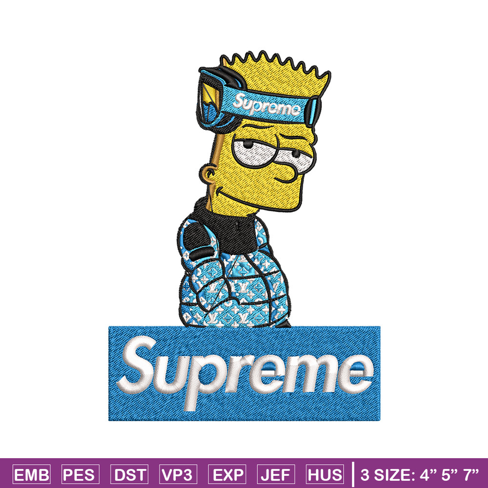 Simpson Supreme Embroidery design, Simpson Supreme Embroidery, cartoon design, Embroidery File, Instant download..jpg