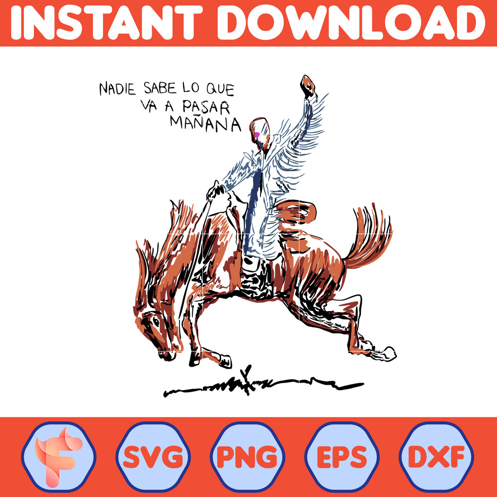 Bad Bunny New album cover svg, Nadie sabe lo que va a pasar manana SVG, PNG, bad bunny eps, dxf.jpg