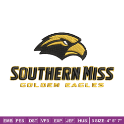 southern miss golden eagles embroidery design, southern miss golden eagles embroidery, sport embroidery, ncaa embroidery