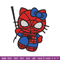 Spiderman Hellokitty Embroidery design, Hellokitty Embroidery, cartoon design, Embroidery File, Digital download..jpg